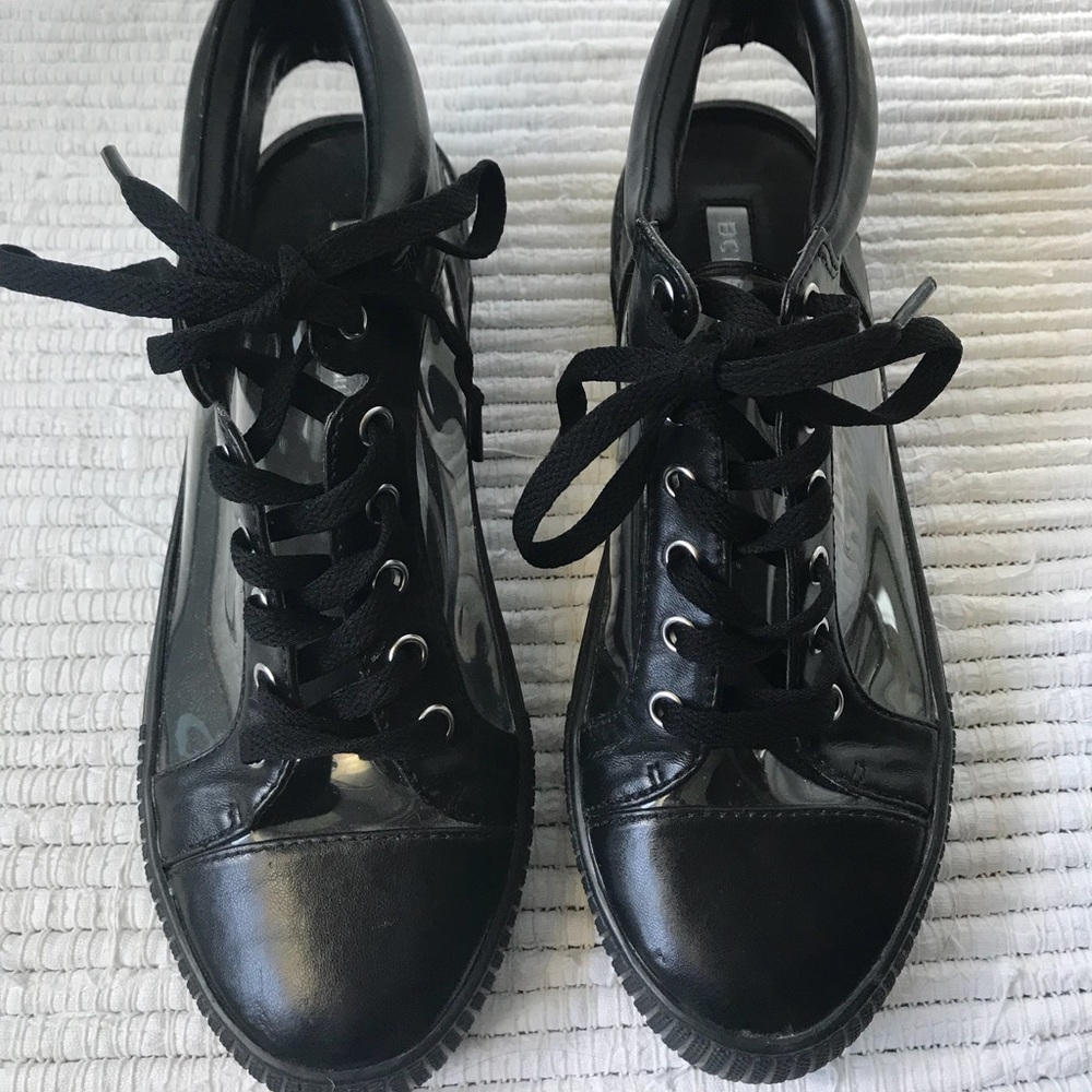 BCBG clear sneakers